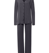 Una Crochetta Stitch Cotton Pajama Set | Black Pearl 74773-2183